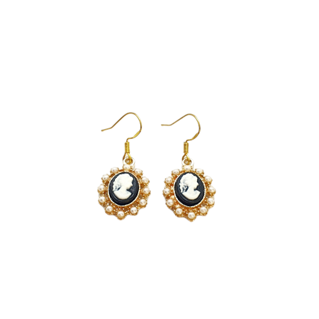 earrings steel gold white face2